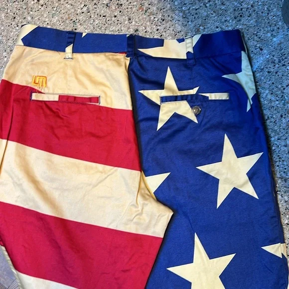 Men's Loudmouth Golf shorts patriotic size 32 - Picture 2 of 8